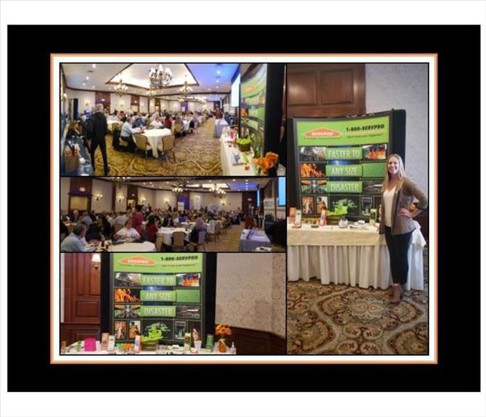 collage of pictures from a trade show SERVPRO participated in